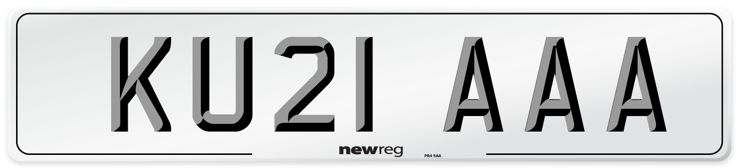 KU21 AAA Number Plate from New Reg
